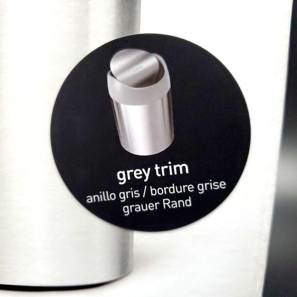 Simplehuman 1.5 Liter / 0.4 Gallon Mini Countertop Trash Can, Brushed Stainless - Picture 8 of 12